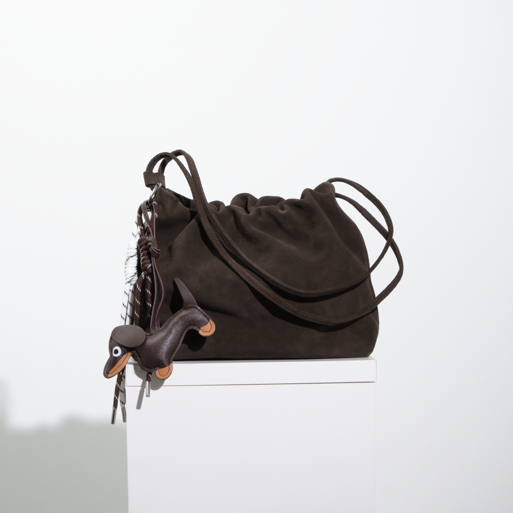 2way Suede Bucket Bag / 2ウェイスウェードバッグ（ダークブラウン・ライトキャメル）