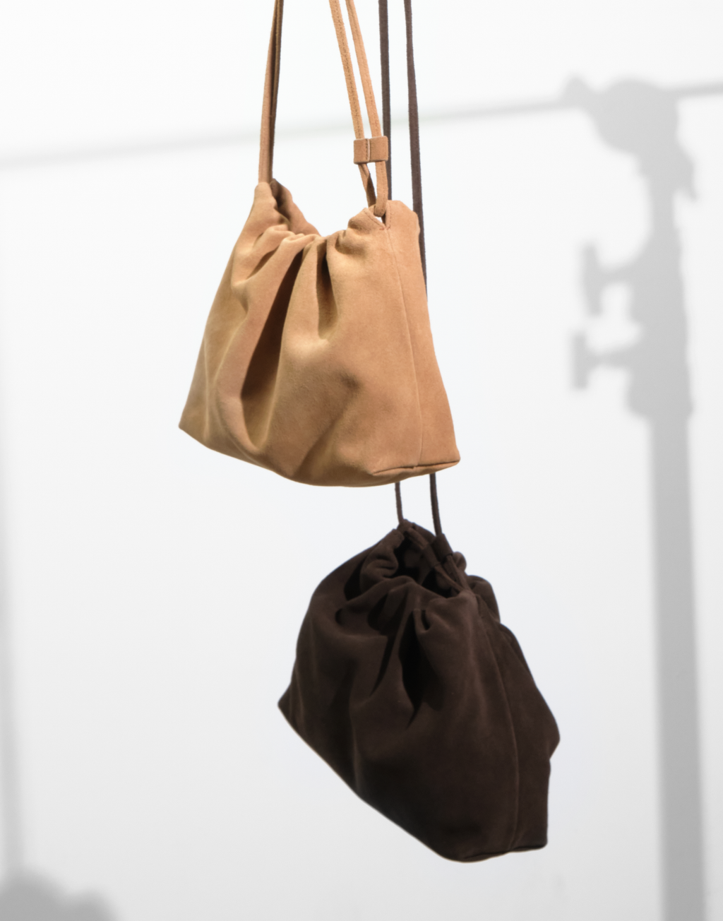 2way Suede Bucket Bag / 2ウェイスウェードバッグ（ダークブラウン・ライトキャメル）