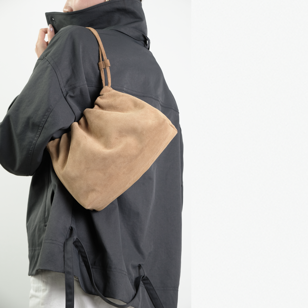 2way Suede Bucket Bag / 2ウェイスウェードバッグ（ダークブラウン・ライトキャメル）