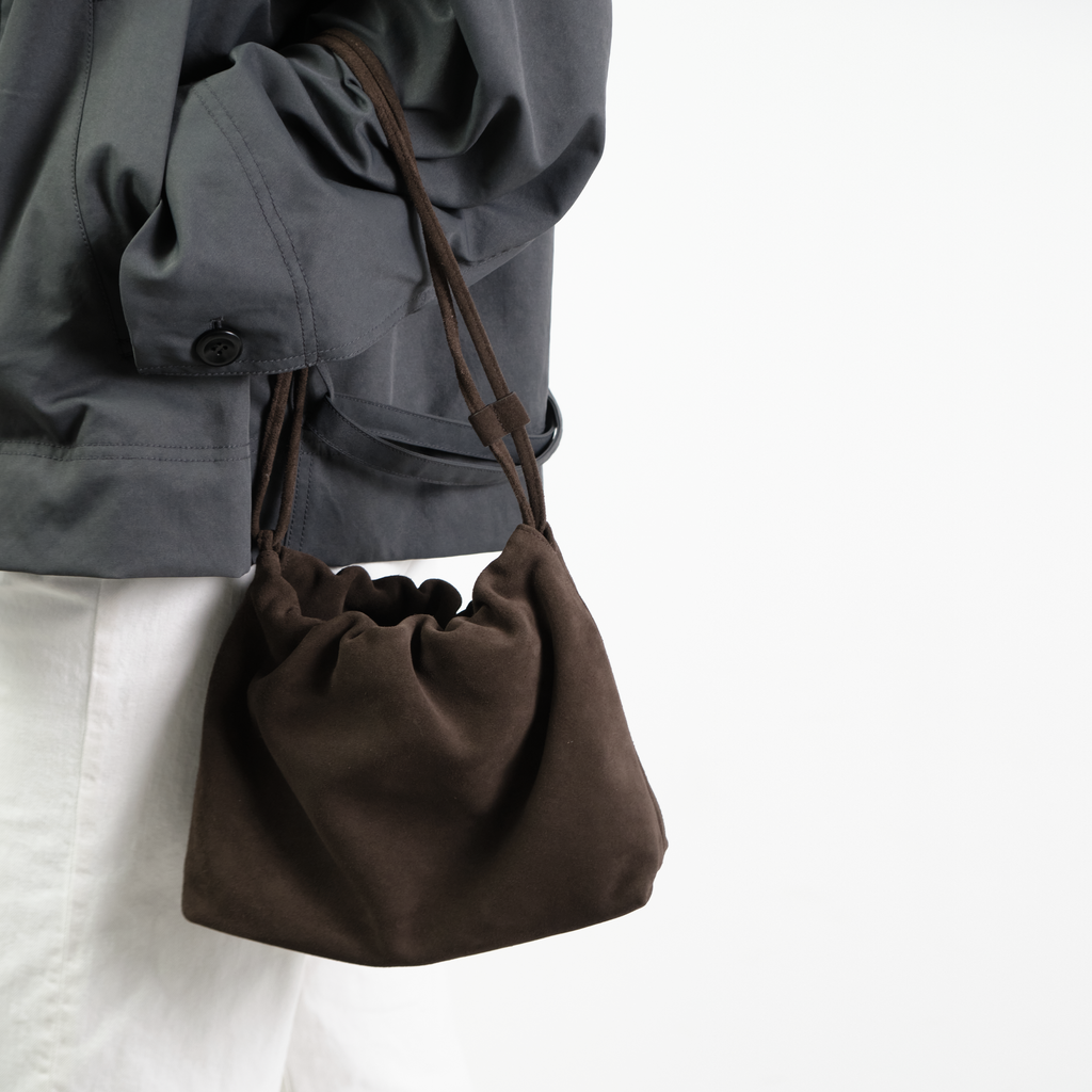 2way Suede Bucket Bag / 2ウェイスウェードバッグ（ダークブラウン・ライトキャメル）
