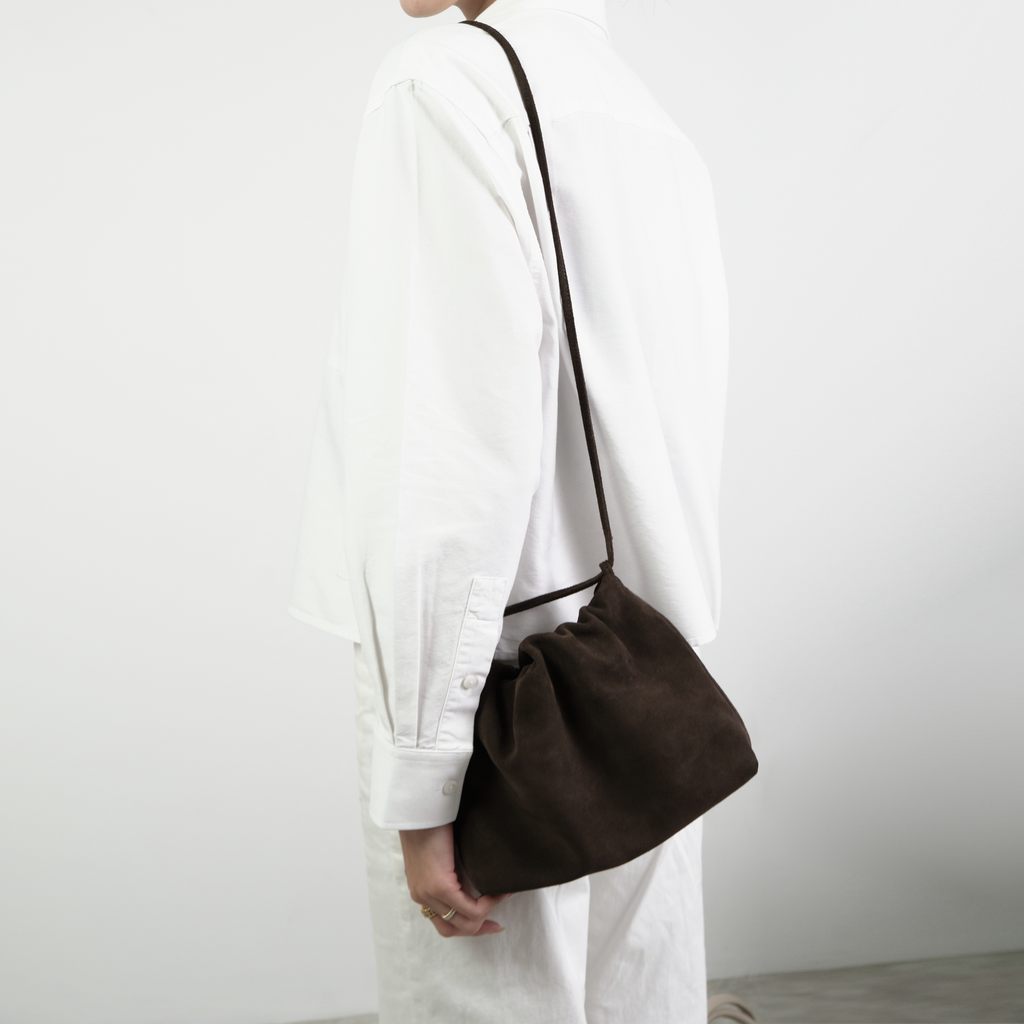 2way Suede Bucket Bag / 2ウェイスウェードバッグ（ダークブラウン・ライトキャメル）