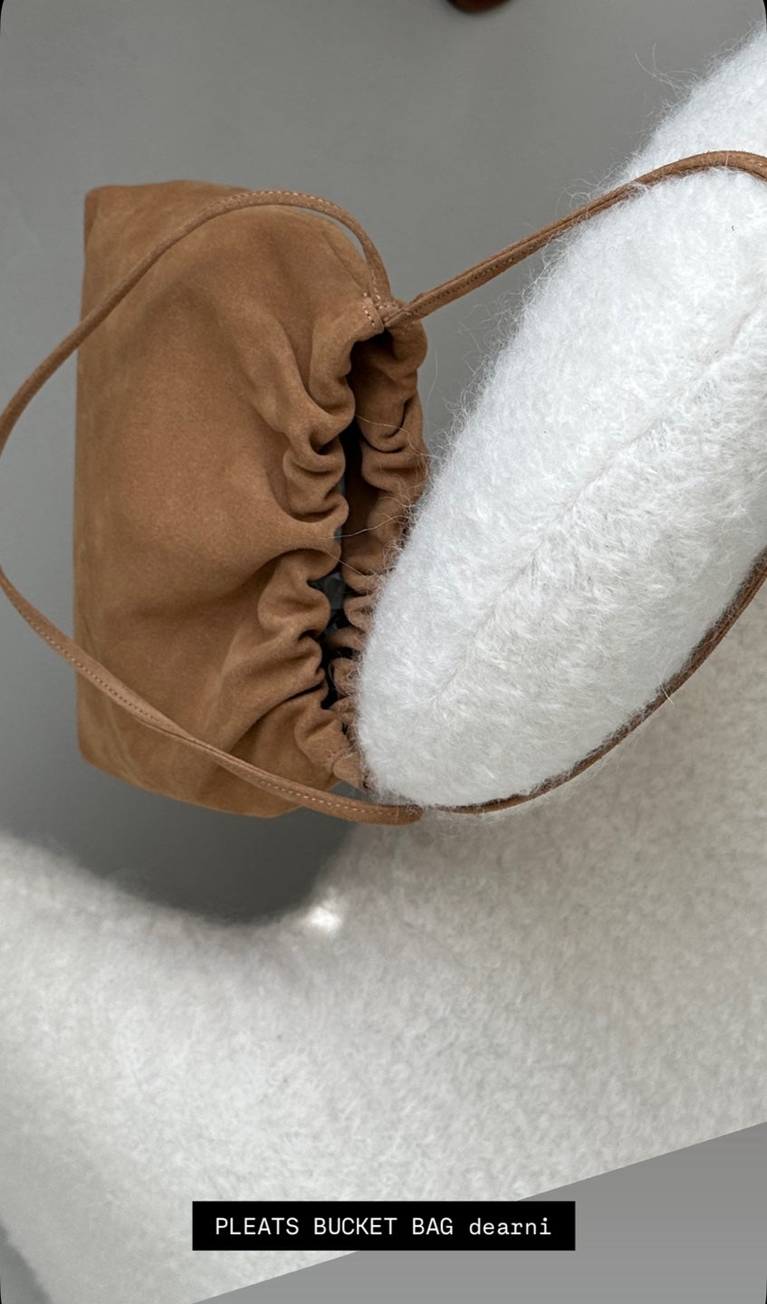 2way Suede Bucket Bag / 2ウェイスウェードバッグ（ダークブラウン・ライトキャメル）
