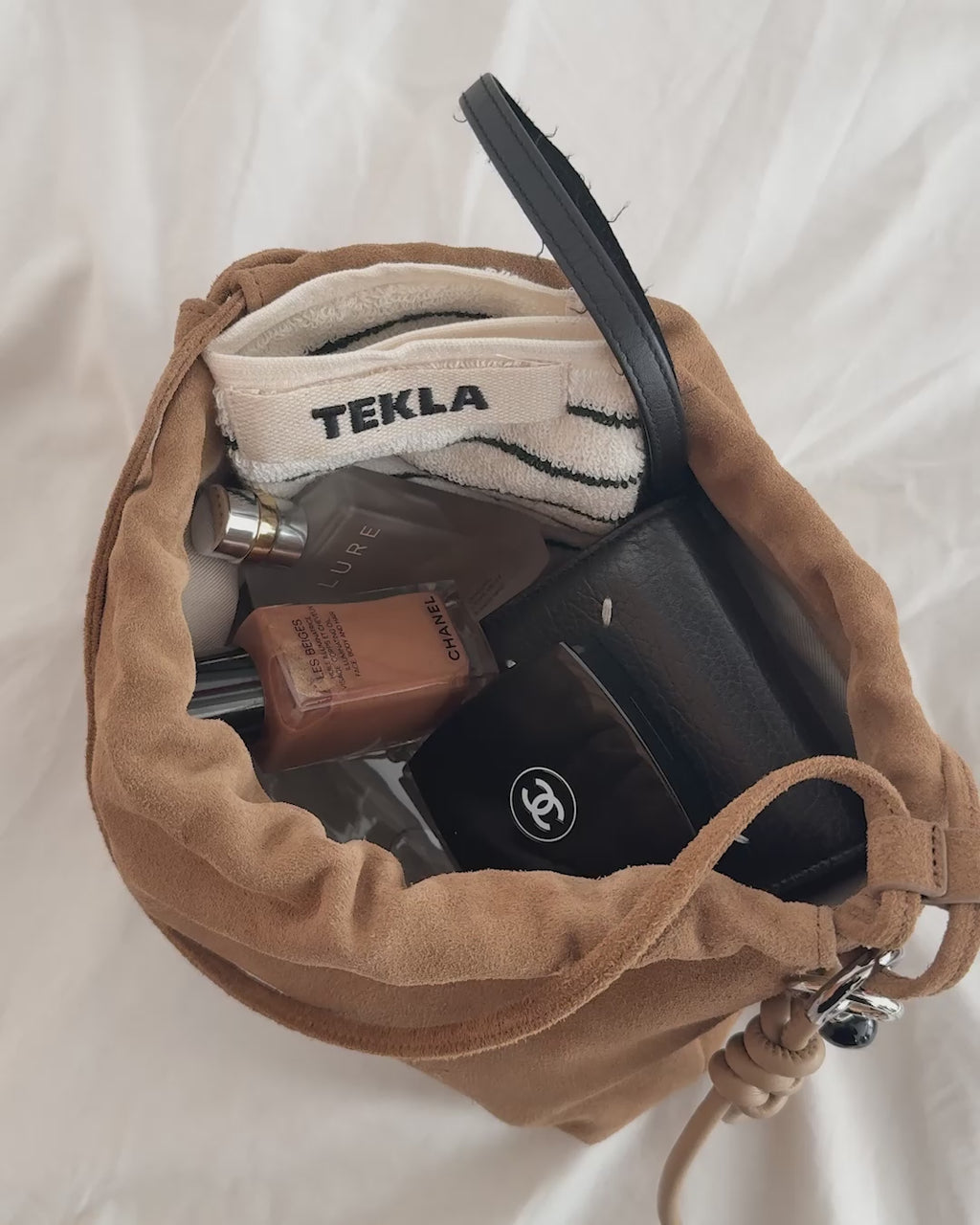 2way Suede Bucket Bag / 2ウェイスウェードバッグ（ダークブラウン・ライトキャメル）