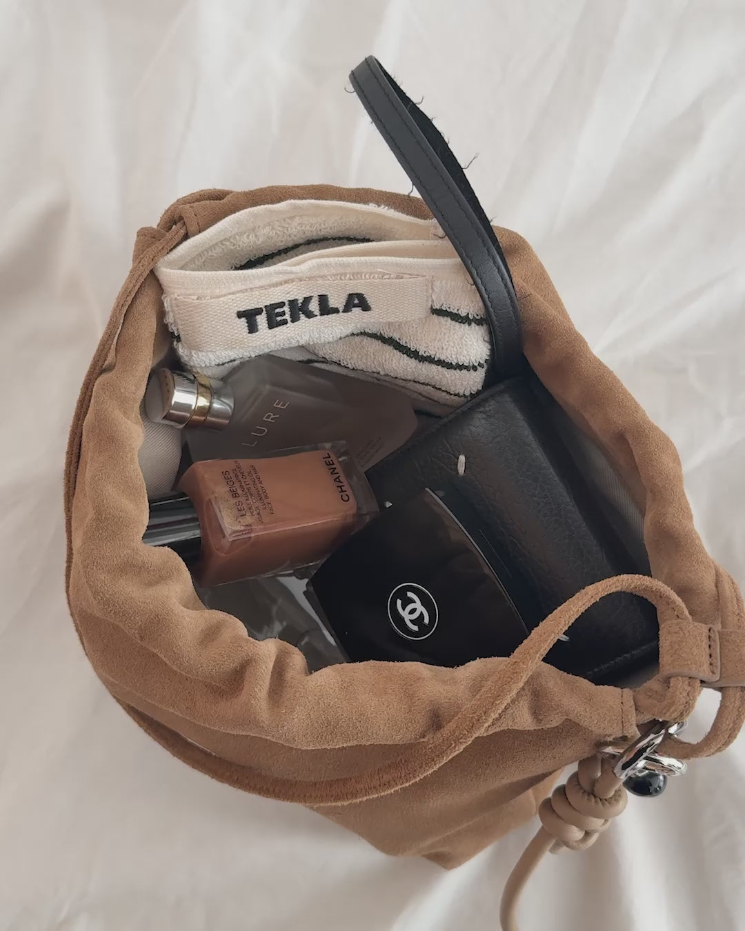 2way Suede Bucket Bag / 2ウェイスウェードバッグ（ダークブラウン・ライトキャメル）